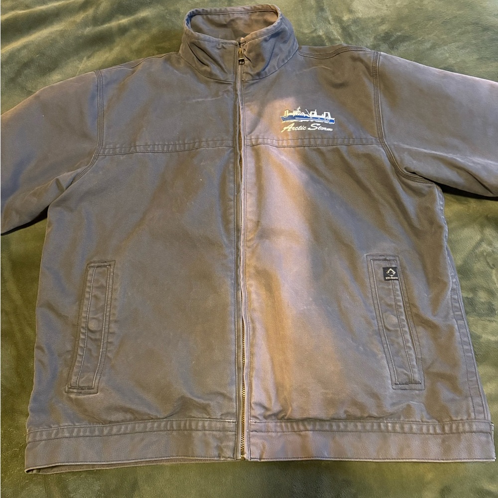 Dri Duck Flannel Lined Maverick Jacket 2XL Grey Canvas Weathered Work Jacket